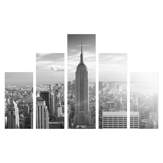 Leinwandbild 5-teilig - Manhattan Skyline