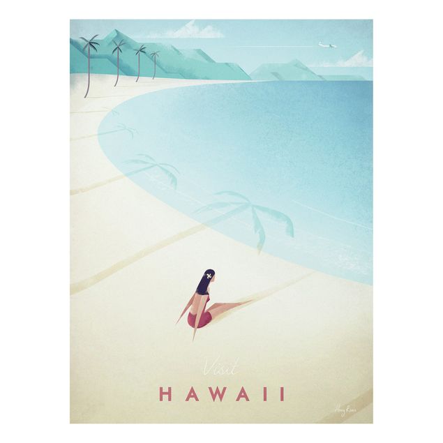 Wanddeko Schlafzimmer Reiseposter - Hawaii
