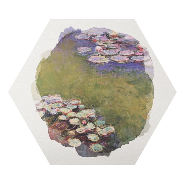 Wanddeko Esszimmer Wasserfarben - Claude Monet - Seerosen