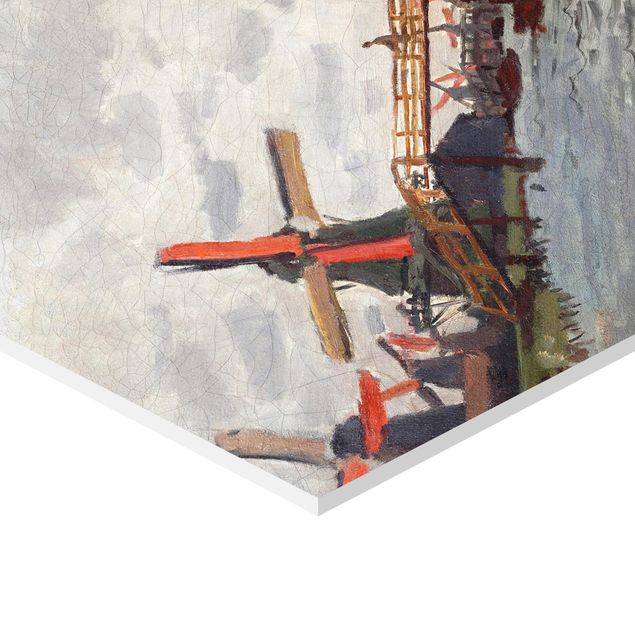 Wanddeko Treppenhaus Claude Monet - Windmühlen Zaandam