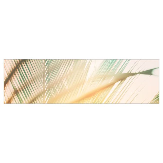 Wohndeko Fotografie Tropische Pflanzen Palmen bei Sonnenuntergang II