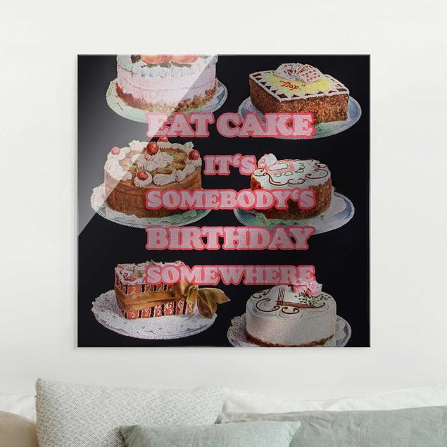 Wanddeko Esszimmer Eat Cake It's Birthday