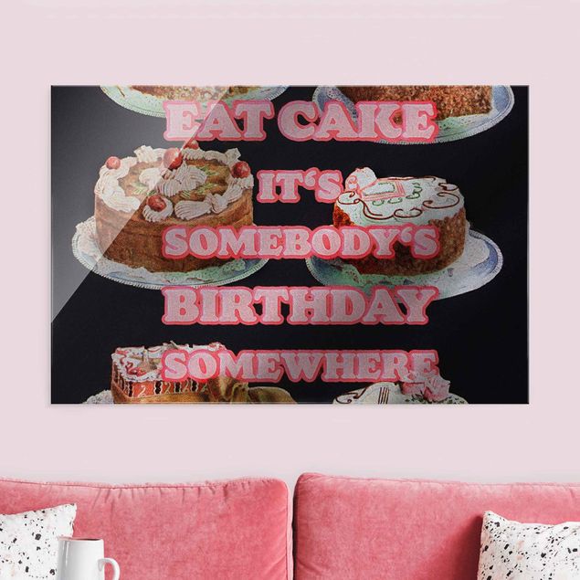 Wanddeko Esszimmer Eat Cake It's Birthday