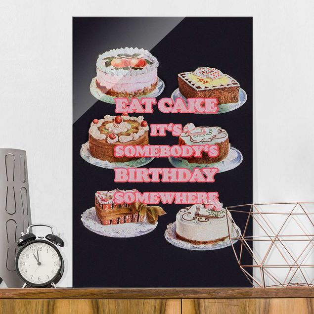 Wanddeko Küche Eat Cake It's Birthday