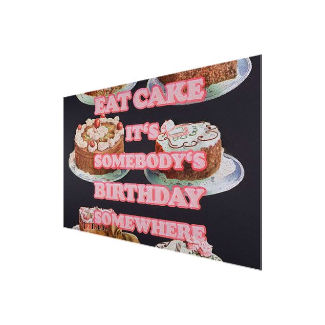Wanddeko über Sofa Eat Cake It's Birthday