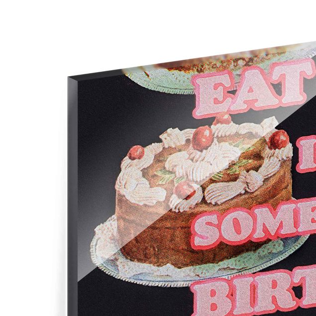 Wanddeko über Bett Eat Cake It's Birthday