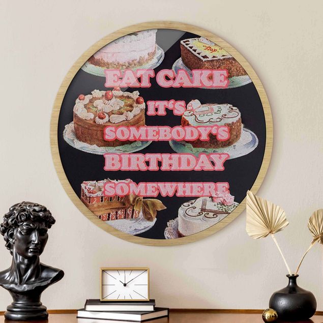 Wanddeko bunt Eat Cake It's Birthday