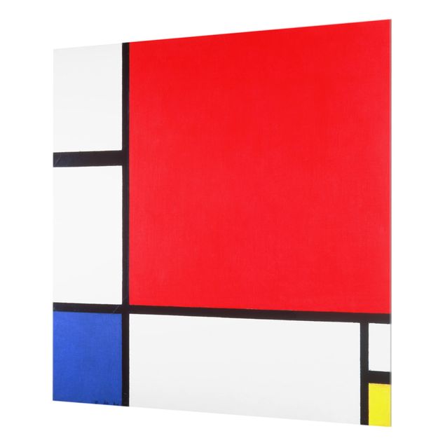 Wohndeko Kunst Piet Mondrian - Komposition Rot Blau Gelb