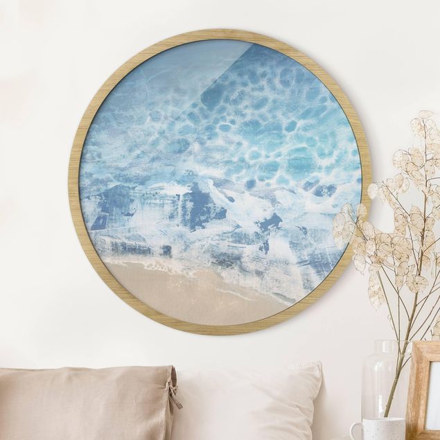 Strandbilder mit Rahmen Ebbe und Flut in Farbe II