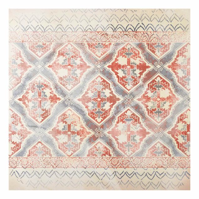 Wanddeko Orientalisch Persisches Vintage Muster in Indigo II