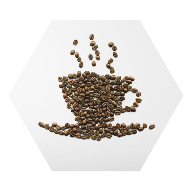 Wanddeko weiß Coffee Beans Cup