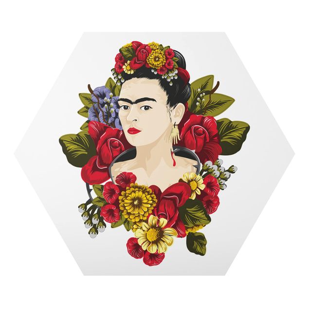 Wanddeko Büro Frida Kahlo - Rosen