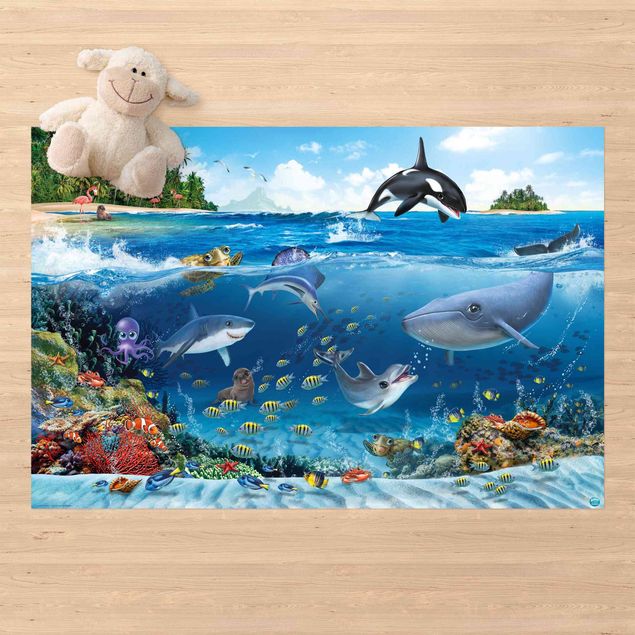 Wanddeko Büro Animal Club International - Unterwasserwelt mit Tieren