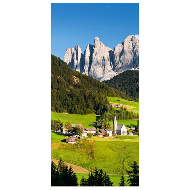Wanddeko grün Geislerspitzen in Südtirol