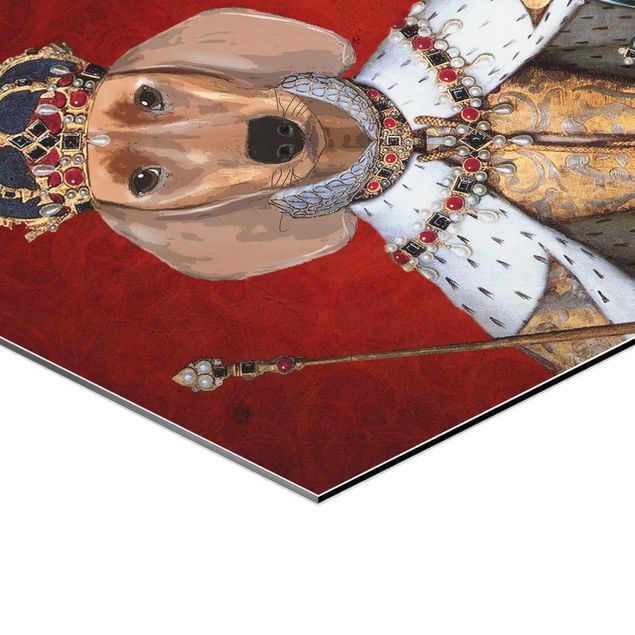 Wanddeko über Sofa Tierportrait - Dackelkönigin