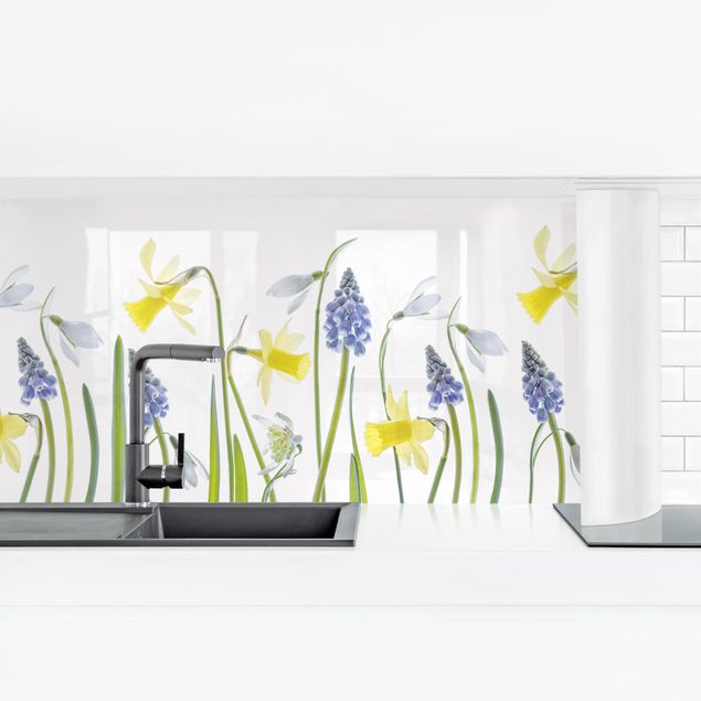 Küchenrückwand Folie Blumen Frühjahrsblüher I