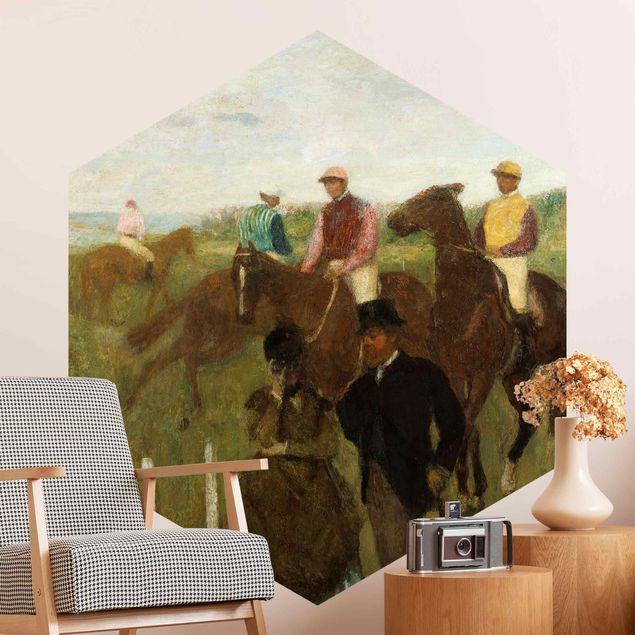 Bilder Impressionismus Edgar Degas - Jockeys auf Rennbahn
