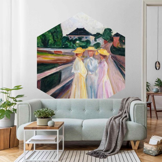 Wanddeko Schlafzimmer Edvard Munch - Drei Mädchen