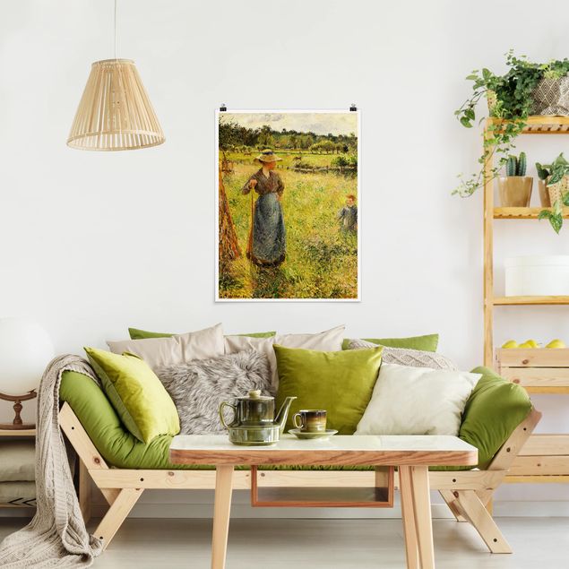 Wanddeko Schlafzimmer Camille Pissarro - Die Heumacherin
