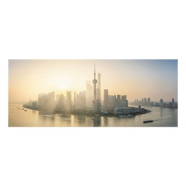Wohndeko China Pudong bei Sonnenaufgang