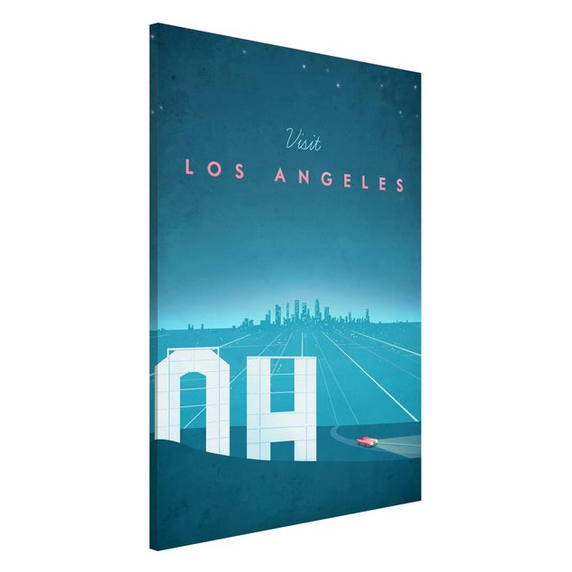 Wanddeko blau Reiseposter - Los Angeles