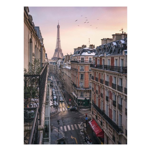 Wanddeko bunt Eiffelturm bei Sonnenuntergang