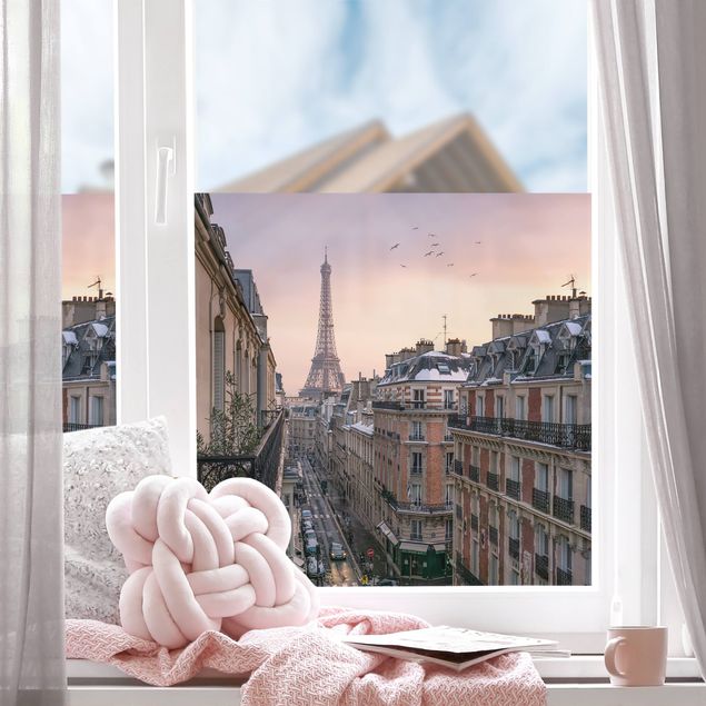 Wanddeko Schlafzimmer Eiffelturm bei Sonnenuntergang