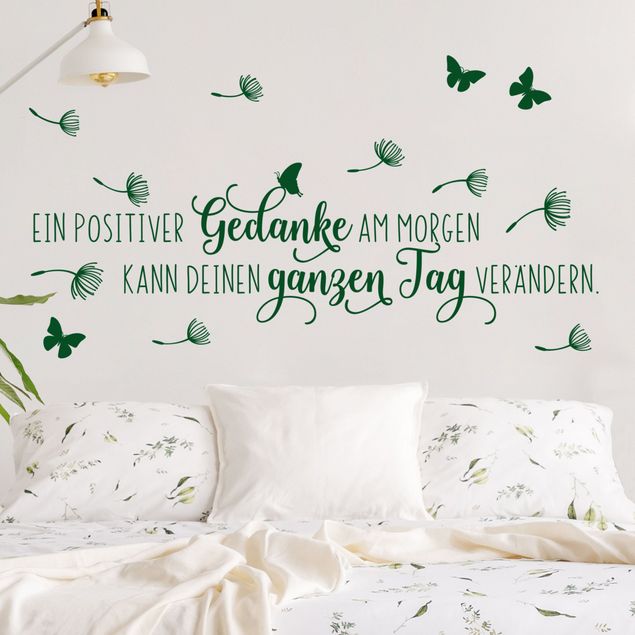 Wanddeko Schlafzimmer Ein positiver Gedanke am Morgen