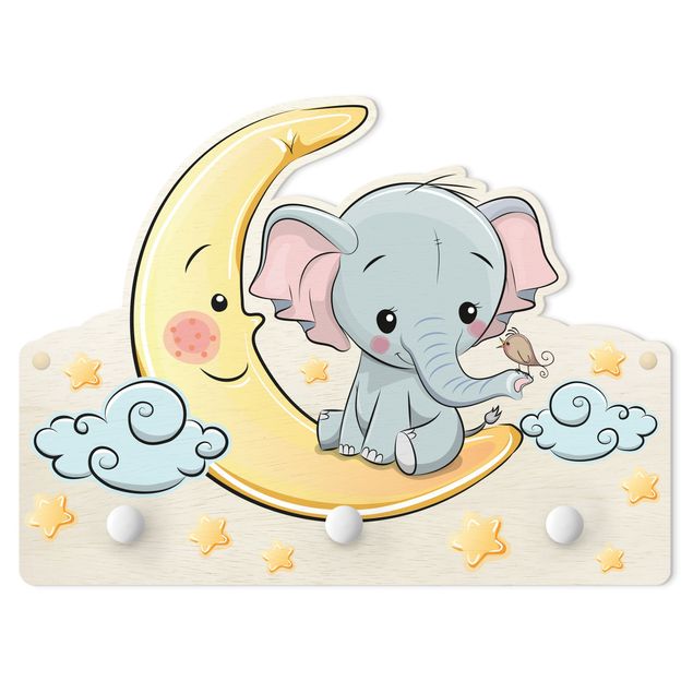 Wanddeko Babyzimmer Elefant Mond
