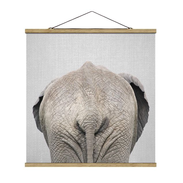 Wanddeko Schlafzimmer Elefant von hinten