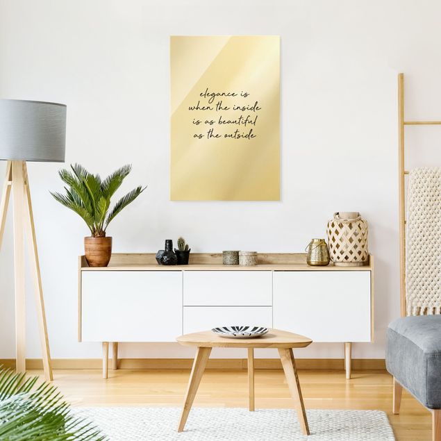 Wanddeko über Sofa Elegance Zitat
