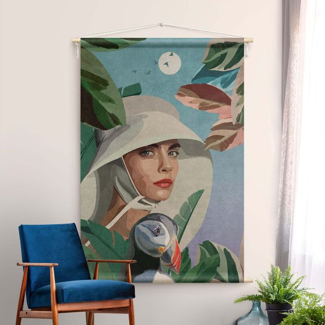Wanddeko Schlafzimmer Emel Tunaboylu - Tropisches Frauenportrait