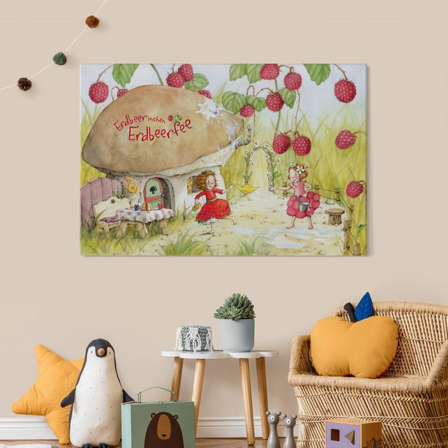 Wanddeko Büro Erdbeerinchen Erdbeerfee - Unter dem Himbeerstrauch