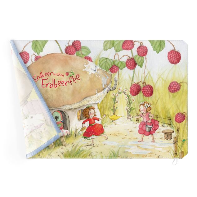 Wanddeko Babyzimmer Erdbeerinchen Erdbeerfee - Unter dem Himbeerstrauch