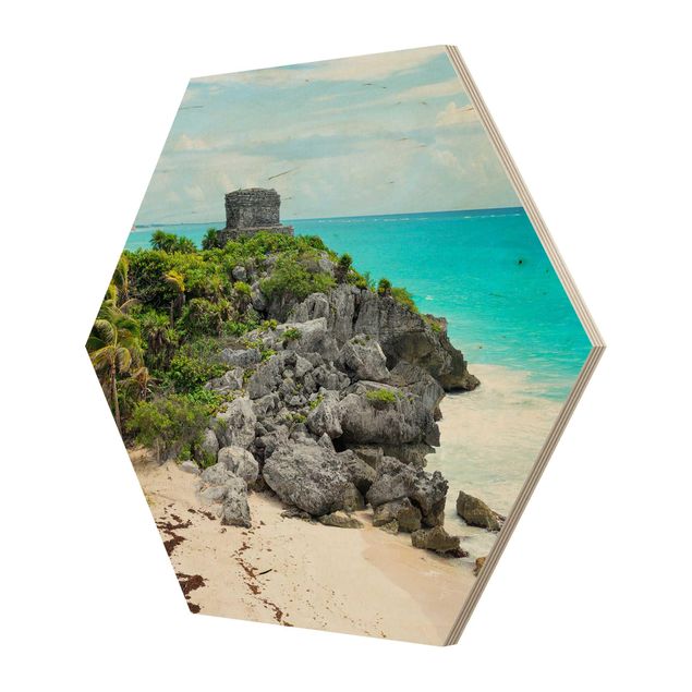 Wanddeko Praxis Karibikküste Tulum Ruinen