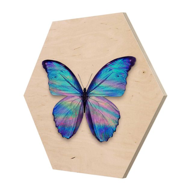 Wanddeko Praxis Holografischer Schmetterling