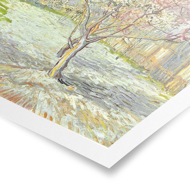 Post Impressionismus Bilder Vincent van Gogh - Blühende Pfirsichbäume