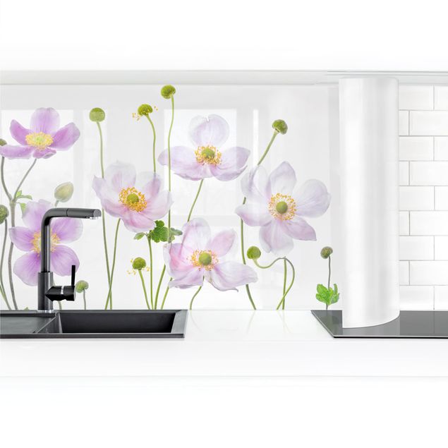 Küchenrückwand Folie Blumen Anemonen Mix