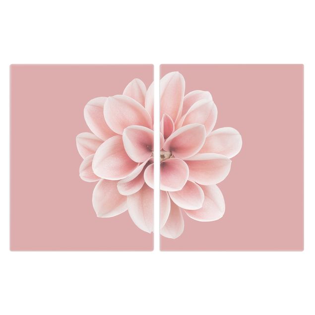Herdabdeckplatten Blumen Dahlie Rosa Blush Blume Zentriert