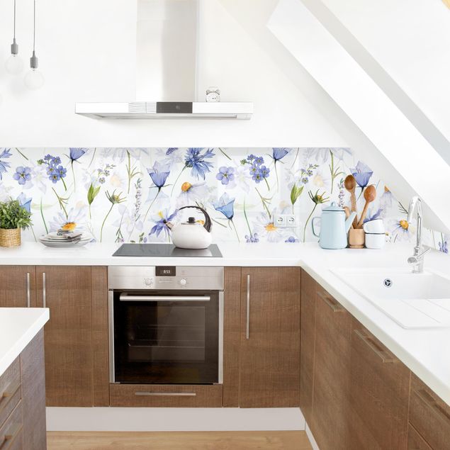 Wanddeko Küche Glockenblumenwiese