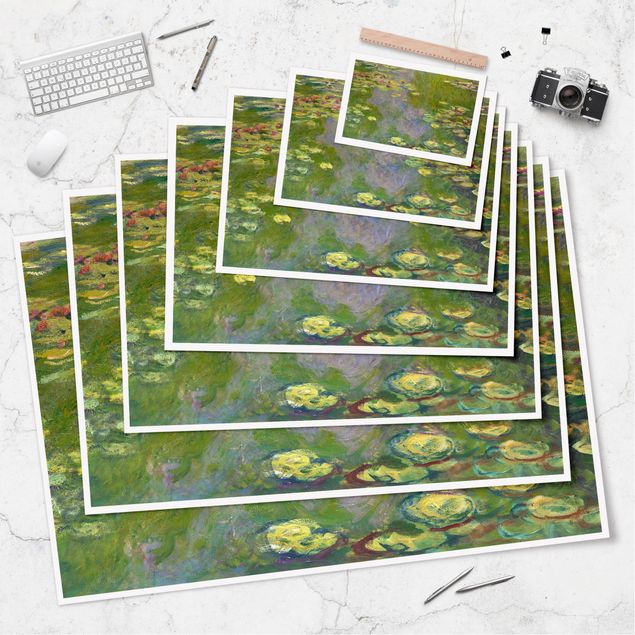 Wohndeko Pflanzen Claude Monet - Grüne Seerosen
