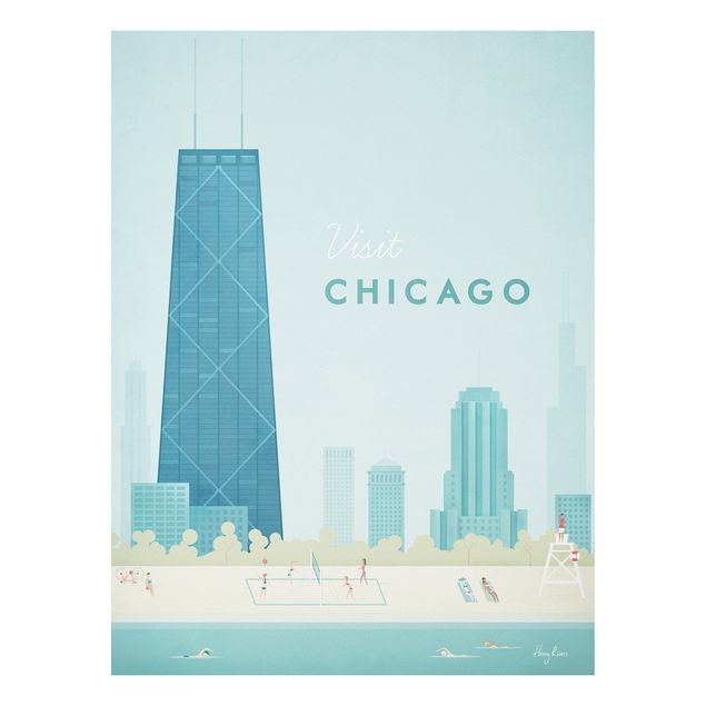 Wanddeko Architektur Reiseposter - Chicago