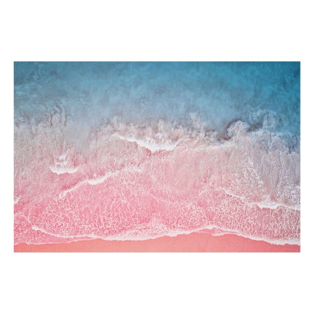 Wanddeko maritim Ozean in Pink