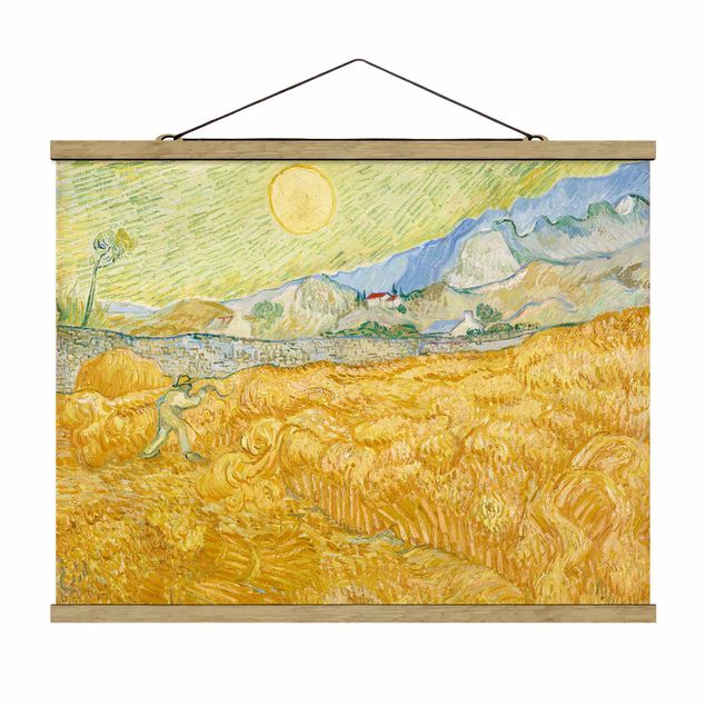Wanddeko gelb Vincent van Gogh - Kornfeld mit Schnitter