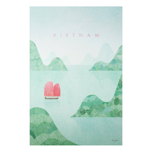 Wanddeko Schlafzimmer Reiseposter - Vietnam