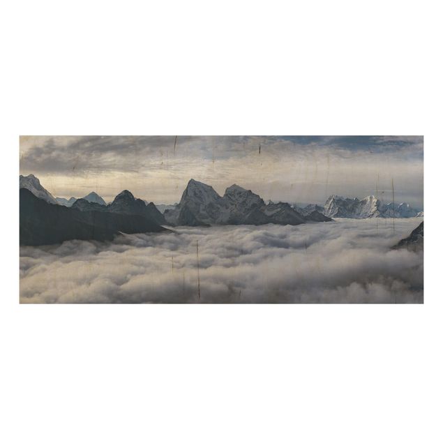 Wanddeko Schlafzimmer Wolkenmeer im Himalaya