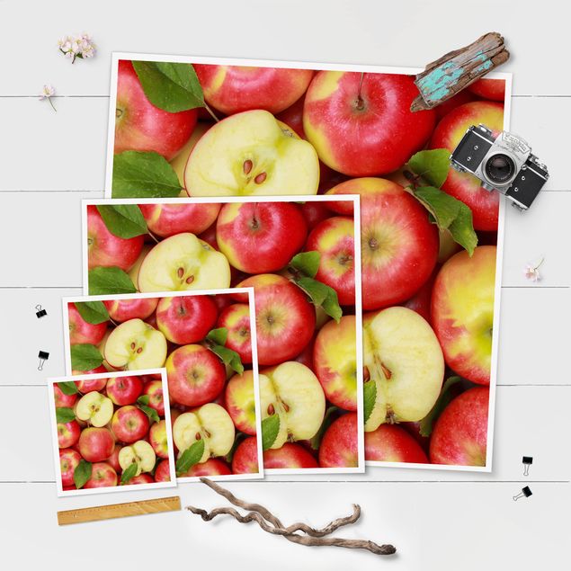 Wandbilder Früchte Saftige Äpfel