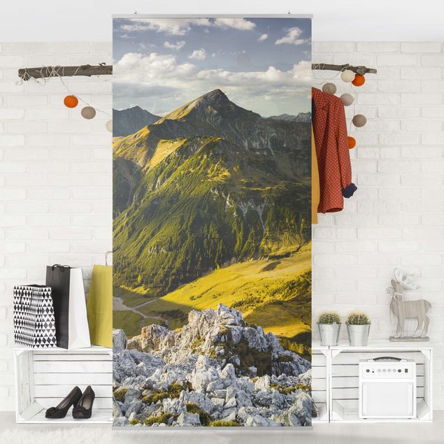 Wanddeko Schlafzimmer Berge und Tal der Lechtaler Alpen in Tirol
