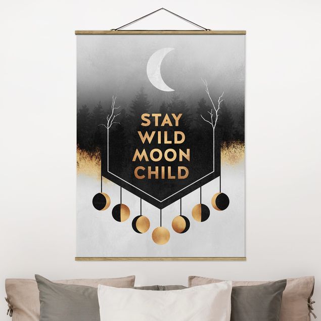 Wanddeko Wohnzimmer Stay Wild Moon Child