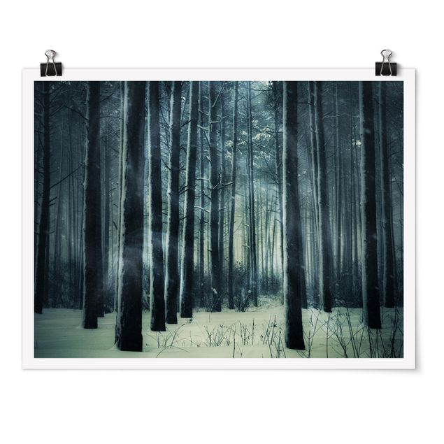 Wanddeko Esszimmer Mystischer Winterwald